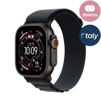 Apple Watch Ultra 3 GPS + Cellular 49mm Black Titanium Case with Black Alpine Loop - Medium